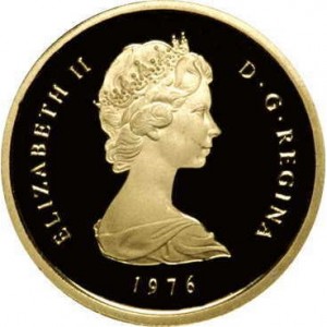 Аверс монеты Тёркс и Кайкос, 25 крон, 1976-1977