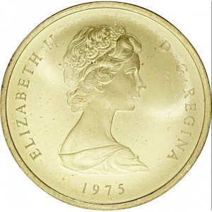 Аверс монеты Тёркс и Кайкос, 100 крон, 1975, Век исследований