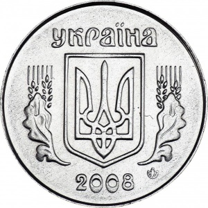 Аверс монеты Украина, 1 копейка, 2000-2018