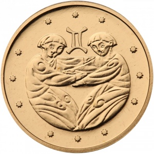 Реверс монеты Украина, 2 гривны, 2006, Знаки зодиака - Близнецы