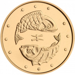 Реверс монеты Украина, 2 гривны, 2007, Знаки зодиака - Рыбы