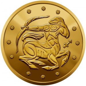 Реверс монеты Украина, 2 гривны, 2007, Знаки зодиака - Стрелец