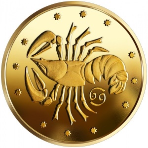 Реверс монеты Украина, 2 гривны, 2008, Знаки зодиака - Рак