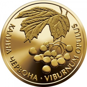 Реверс монеты Украина, 2 гривны, 2010, Калина красная