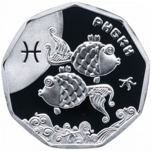 Реверс монеты Украина, 2 гривны, 2015, Детский гороскоп - Рыбки