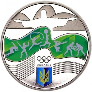 Реверс монеты Украина, 2 гривны, 2016, XXXI Летние Олимпийские игры, Рио-де-Жанейро 2016