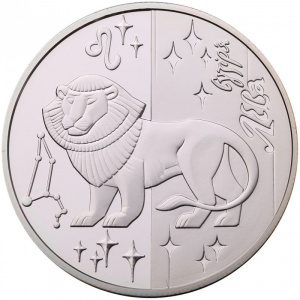 Реверс монеты Украина, 5 гривен, 2008, Знаки зодиака - Лев