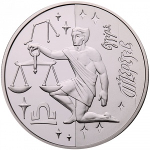 Реверс монеты Украина, 5 гривен, 2008, Знаки зодиака - Весы