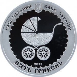 Аверс монеты Украина, 5 гривен, 2013, Материнство