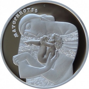 Реверс монеты Украина, 5 гривен, 2013, Материнство