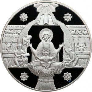 Реверс монеты Украина, 10 гривен, 1999, 2000 лет Рождества Христова - Рождество
