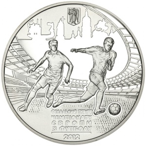 Реверс монеты Украина, 10 гривен, 2011, Финальный турнир чемпионата Европы по футболу 2012, Киев