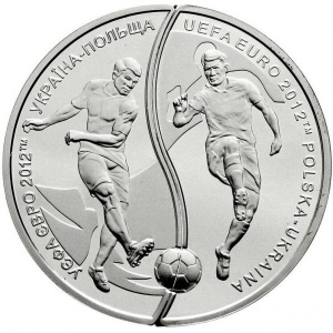 Реверс монеты Украина, 10 гривен, 2012, УЕФА. Евро 2012. Украина-Польша