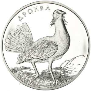 Реверс монеты Украина, 10 гривен, 2013, Флора и фауна - Дрофа