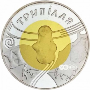 Реверс монеты Украина, 20 гривен, 2000, Памятники древних культур Украины - Триполье