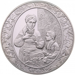 Реверс монеты Украина, 20 гривен, 2009, Украинская писанка