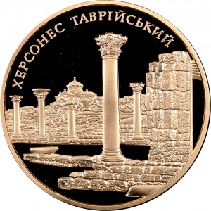 Реверс монеты Украина, 100 гривен, 2009, Древние города Украины - Херсонес Таврический