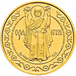 Реверс монеты Украина, 250 гривен, 1996, Духовные сокровища Украины - Оранта