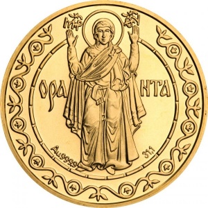 Реверс монеты Украина, 500 гривен, 1996, Духовные сокровища Украины - Оранта