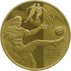 Реверс монеты Украина, 500 гривен, 2011, Финальный турнир чемпионата Европы по футболу 2012