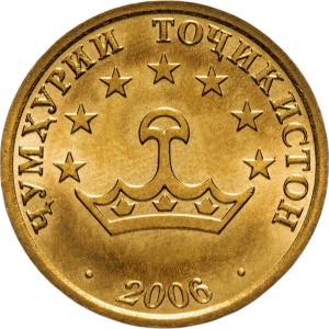 Аверс монеты Таджикистан, 50 дирамов, 2006