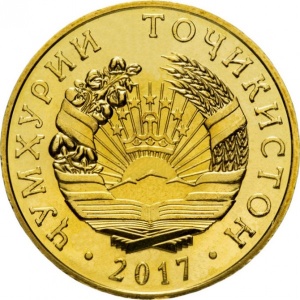 Аверс монеты Таджикистан, 50 дирамов, 2017-2018