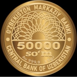 Реверс монеты Узбекистан, 50.000 сумов, 2021, 30 лет Независимости /O`zbekiston/