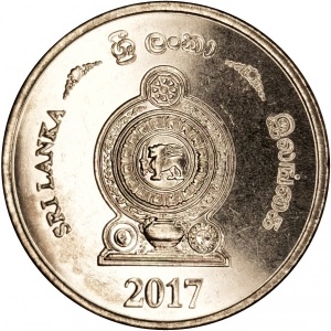 Аверс монеты Шри-Ланка, 1 рупия, 2017