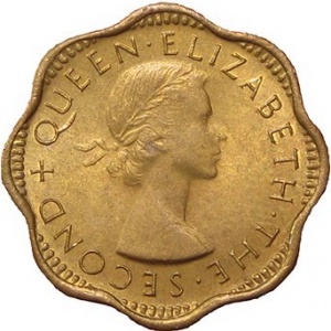 Аверс монеты Шри-Ланка, 2 цента, 1955-1957