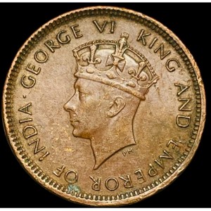 Аверс монеты Шри-Ланка, ½ цента, 1937-1940