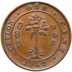 Реверс монеты Шри-Ланка, 1 цент, 1937-1942