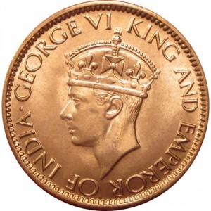 Аверс монеты Шри-Ланка, 1 цент, 1942-1945