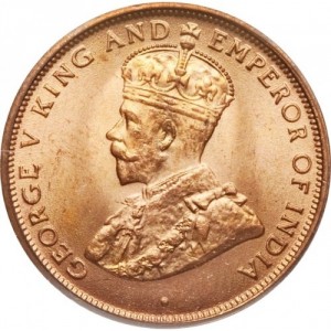 Аверс монеты Шри-Ланка, 1 цент, 1912-1929
