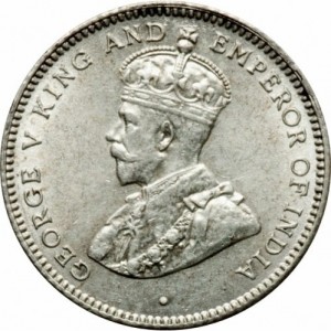 Аверс монеты Шри-Ланка, 25 центов, 1919-1926