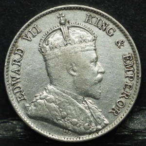 Аверс монеты Шри-Ланка, 25 центов, 1902-1910