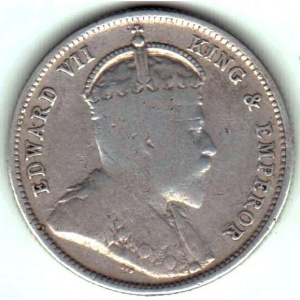 Аверс монеты Шри-Ланка, 50 центов, 1902-1910