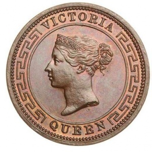 Аверс монеты Шри-Ланка, ½ цента, 1870-1901