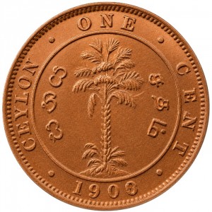 Реверс монеты Шри-Ланка, 1 цент, 1870-1901