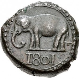 Аверс монеты Шри-Ланка, 1/24 риксдоллара, 1801-1816