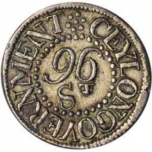 Реверс монеты Шри-Ланка, 96 стивера, 1808-1809