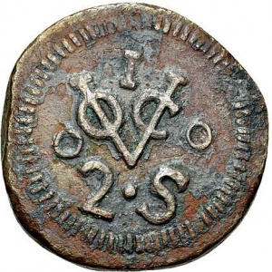 Аверс монеты Шри-Ланка, 2 стювера, 1783-1793