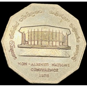 Аверс монеты Шри-Ланка, 5 рупий, 1976, Конференция неприсоединившихся наций