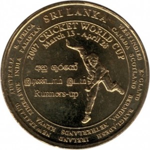 Реверс монеты Шри-Ланка, 5 рупий, 2007, Чемпионат Мира по крикету
