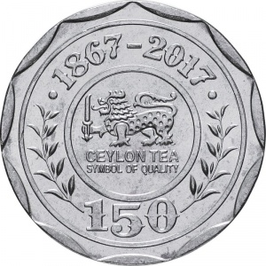 Аверс монеты Шри-Ланка, 10 рупий, 2017, 150 лет экспорту Цейлонского чая