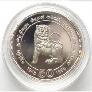 Аверс монеты Шри-Ланка, 1000 рупий, 1998, 50 лет независимости