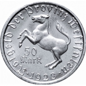 Аверс монеты Германия, 50 марок, 1923