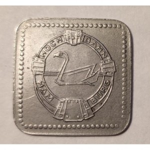 Аверс монеты Германия, 20 пфеннигов, 1921, Частный выпуск - Надземная железная дорога. Железо, магнетик