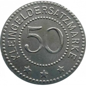 Реверс монеты Германия, 50 пфеннигов, 1917, Железо, магнетик