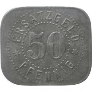 Реверс монеты Германия, 50 пфеннигов, 1918, С датой