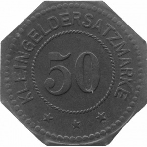 Реверс монеты Германия, 50 пфеннигов, 1917, Цинк, не магнетик